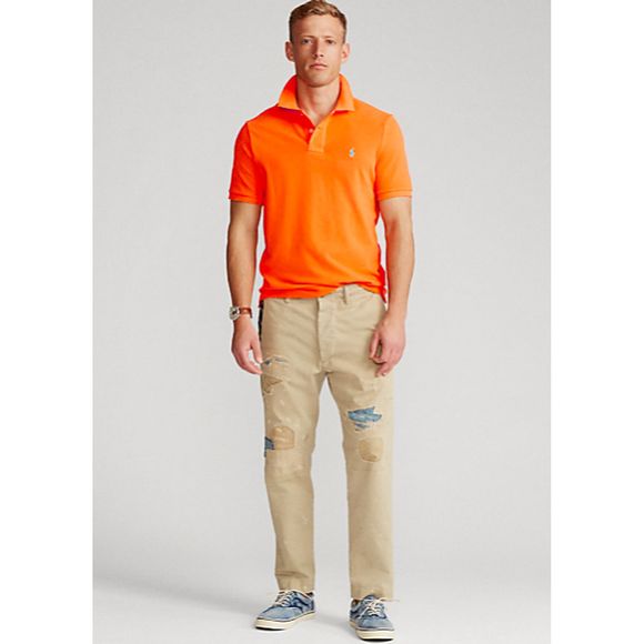 Men Polo Ralph Lauren Polo SLIM FIT Yellow Shirt - Picture 7 of 12